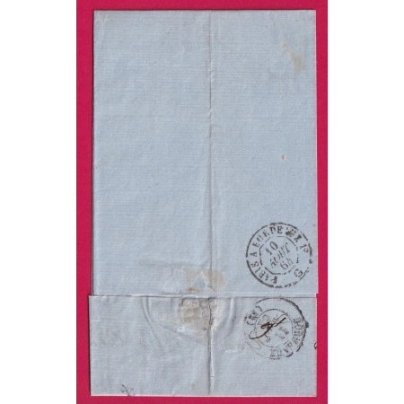 N°22 PC DU GC 3615 ST GENIS DE SAINTONGE CHARENTE INFERIEURE POUR BORDEAUX INDICE 13 LETTRE COVER