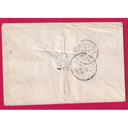 N°22 PC DU GC 1457 EXCIDEUIL DORDOGNE INDICE 17 POUR PARIS LETTRE COVER