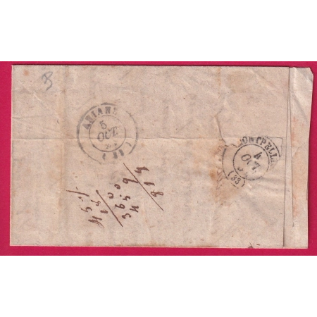 N°14 BDF BLEU LAITEUX PC 3578 LE VIGAN GARD OR ST LAURENT LE MINIER POUR ANIANE HERAULT LETTRE COVER FRANCE