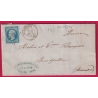 N°22 GC 709 CALVISSON GARD OR CONGENIES POUR MONTPELLIER HERAULT LETTRE COVER FRANCE