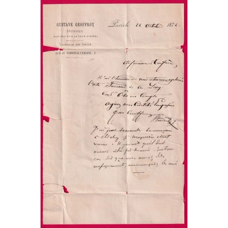 N°59 BDF 60 PARIS ETOILE 28 PARIS R CARDINAL LEMOINE POUR LIMOGES HAUTE VIENNE LETTRE COVER