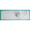 CAD TYPE 14 ST NICOLAS DU PORT MEURTHE BOITE RURALE A DOMBASLE POUR ROUEN + CACHET TRANSIT PARIS ROUGE BLEU VERSO 1848