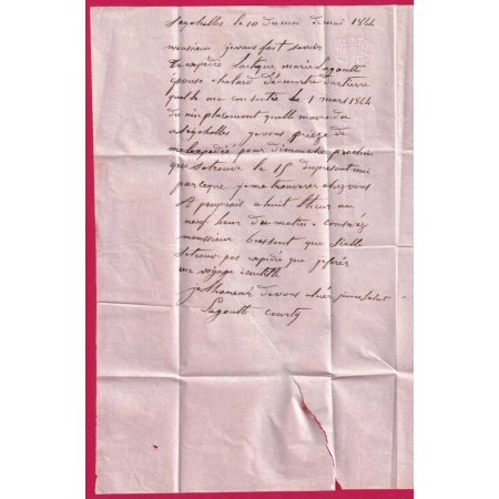 N°22 GC 2028 LEZOUX PUY DE DOME BOITE RURALE E SEYCHALLES POUR PONT DU CHATEAU LETTRE COVER