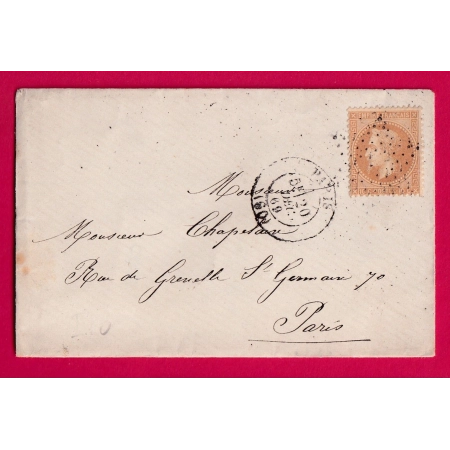N°28 PARIS ETOILE EVIDEE + BUREAU CENTRAL 3630 POUR PARIS LETTRE COVER