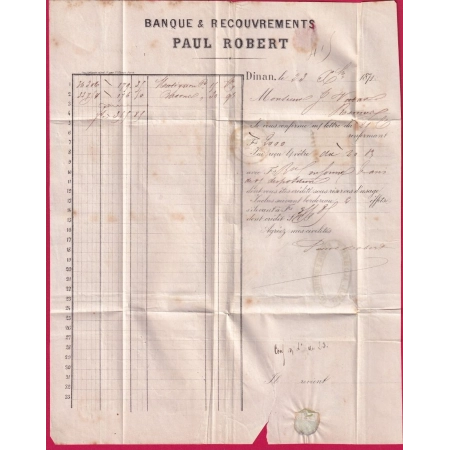 N°38 PC DU GC 1308 DINAN COTES DU NORD POUR RENNES ILLE ET VILAINE LETTRE COVER