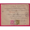 N°96 98 DONZENAC CORREZE LETTRE CHARGE POUR TULLE 1894 COVER