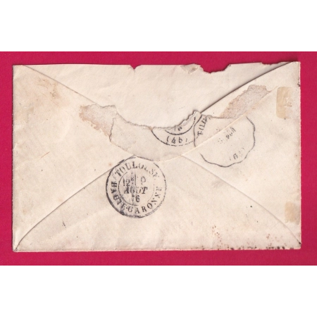 N°68 N/B CAPVERN HAUTES PYRENEES POUR AGEN LOT ET GARONNE CONVOYEUR STATION AU DOS LETTRE COVER