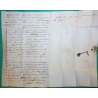 CAD TYPE 14 ST NICOLAS DU PORT MEURTHE BOITE RURALE A DOMBASLE POUR ROUEN + CACHET TRANSIT PARIS ROUGE BLEU VERSO 1848