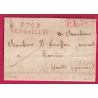 MARQUE P72P VERSAILLES SEINE ET OISE EN ROUGE + PPPP ENCADRE POUR TARBES HAUTES PYRENEES 1823 LETTRE COVER