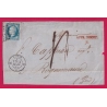 N°14 PARIS BUREAU B TAXE MANUSCRIT 4 AFFR INSUF B EN ROUGE ROQUEMAURE GARD DEVANT DE LETTRE COVER