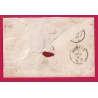 N°14 PARIS BUREAU C TAXE TAMPON 5 AFFR INSUF C EN ROUGE POUR ANNECY HAUTE SAVOIE 1859 LETTRE COVER
