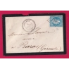N° 22 GC 76 AMBARES GIRONDE CAD TYPE 22 POUR BAZAS LETTRE COVER