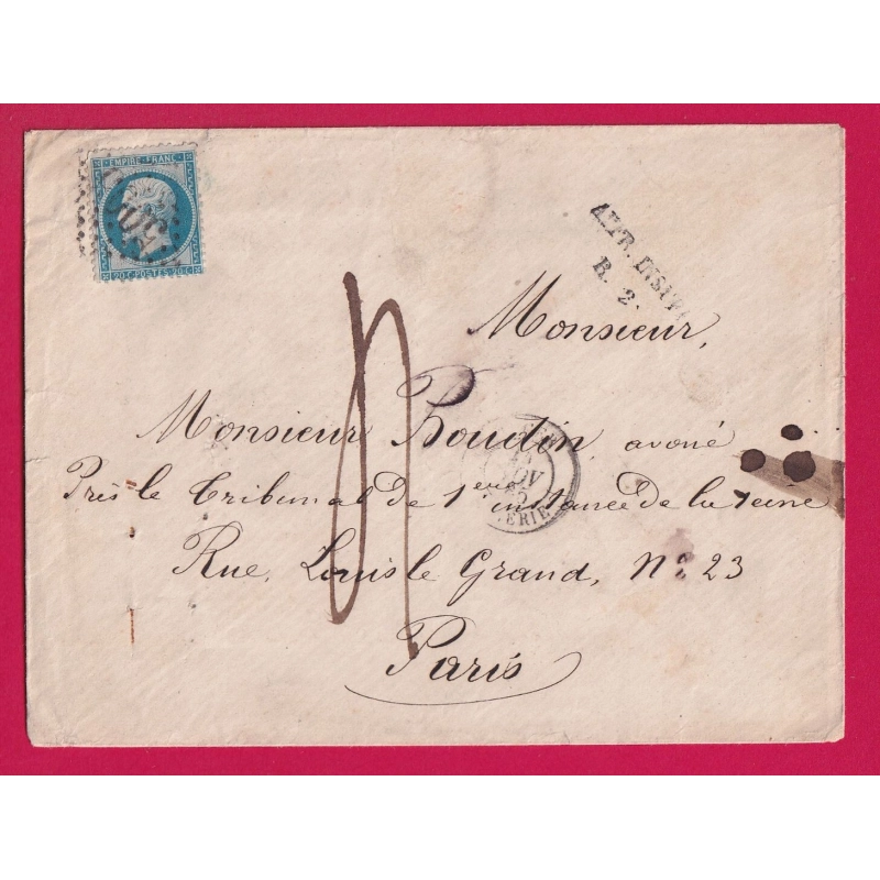 N°22 GC 5005 ALGER ALGERIE TAXE MANUSCRIT 4 AFFR INSUF R2 POUR PARIS LETTRE COVER