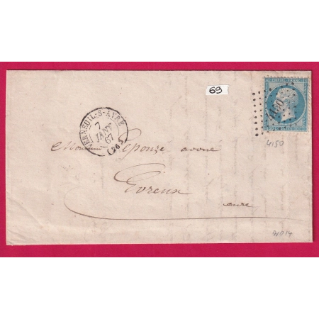 N°22 PC DU GC 4150 VERNEUIL SUR AVRE EURE POUR EVREUX INDICE 14 LETTRE COVER FRANCE