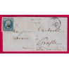 N°22 PC DU GC 720 CANNES ALPES MARITIMES SANS DEPARTEMENT INDICE 17 POUR GRASSE 1864 LETTRE COVER
