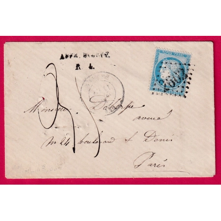 N°60 GC 2602 NANTES TAXE MANUSCRIT 35 AFFR INSUF R4 POUR PARIS  LETTRE COVER