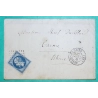 N°14B PC 63 AMELIE LES BAINS PYRENEES ORIENTALES POUR TARARE RHONE 1861 LETTRE COVER FRANCE