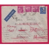 N°368 369 FLORANGE MOSELLE 1939 POUR HUE ANNAM INDOCHINE REEXPEDIEE A FLORANGE LETTRE COVER