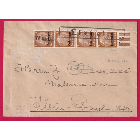 GRIFFE LIXHEIM LOTHRINGEN 1941 ALSACE LORRAINE POUR KLEIN ROSSELN PETITE ROSELLE LETTRE COVER