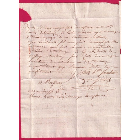 MARQUE DE LIMOUX AUDE LENAIN N°4A INDICE 12 1760 POUR MONTAUBAN TARN ET GARONNE LETTRE COVER