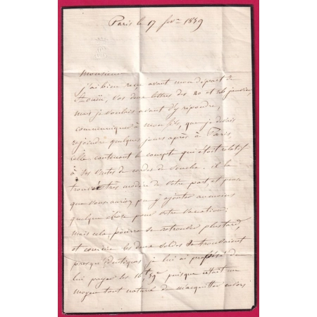 N°13 X2 PARIS BUREAU F POUR AMBOISE INDRE ET LOIRE 1859 LETTRE COVER