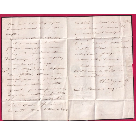 N°13 X2 PARIS BUREAU F POUR AMBOISE INDRE ET LOIRE 1859 LETTRE COVER
