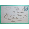N°14 BDF PC 3615 VILLEMUR HAUTE GARONNE POUR VIELMUR TARN 1859 LETTRE COVER FRANCE