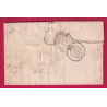 N°14 BLEU LAITEUX 23 JUILLET 1854 PC 3349 THIONVILLE CAD TYPE 1854 POUR ST AVOLD MOSELLE LETTRE COVER