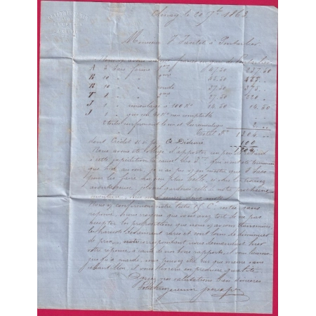 N°22 GC 135 ARC SUR TILLE COTE D'OR OR DE CLENAY POUR PONTARLIER DOUBS LETTRE COVER