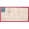 N°22 GC 1800 HEYRIEUX ISERE BOITE RURALE B TOUSSIEU RHONE POUR VOIRON LETTRE COVER