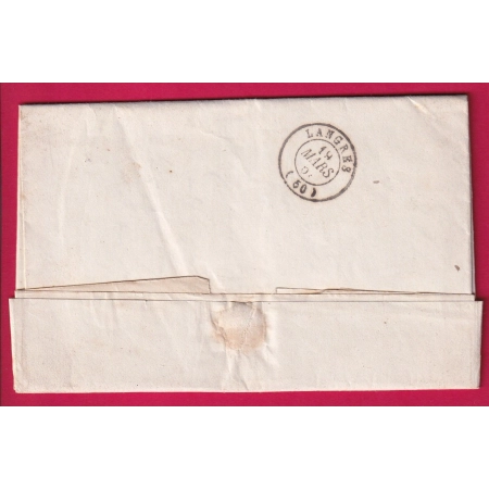 N°22 GC 2475 MONTIGNY LE ROI HAUTE MARNE BOITE RURALE J AVRECOURT POUR LANGRES LETTRE COVER