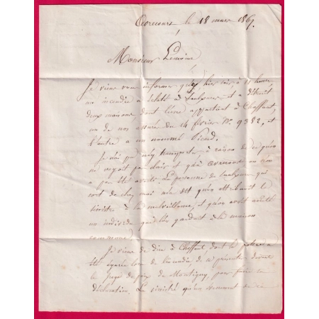 N°22 GC 2475 MONTIGNY LE ROI HAUTE MARNE BOITE RURALE J AVRECOURT POUR LANGRES LETTRE COVER