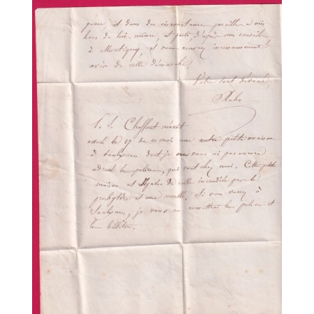 N°22 GC 2475 MONTIGNY LE ROI HAUTE MARNE BOITE RURALE J AVRECOURT POUR LANGRES LETTRE COVER