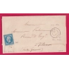 N°22 PC DU GC 2030 LHUIS AIN POUR VILLEMUR HAUTE GARONNE INDICE 17 1863 LETTRE COVER