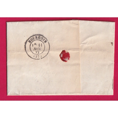 N°60 GC 2532 MORESTEL ISERE BOITE RURALE M CHASSINS POUR BOURGOIN LETTRE COVER