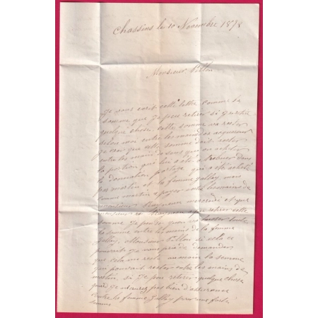 N°60 GC 2532 MORESTEL ISERE BOITE RURALE M CHASSINS POUR BOURGOIN LETTRE COVER