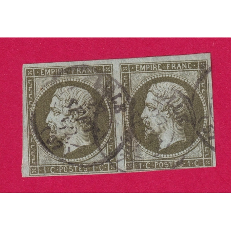 N°11 BRONZE PAIRE CAD LILlE NOIR EFFLEURE SUD EST TIMBRE BRIEFMARKEN STAMP FRANCE