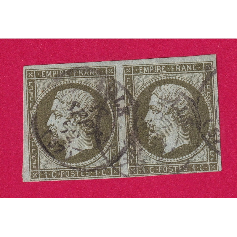 N°11 BRONZE PAIRE CAD LILlE NOIR EFFLEURE SUD EST TIMBRE BRIEFMARKEN STAMP FRANCE