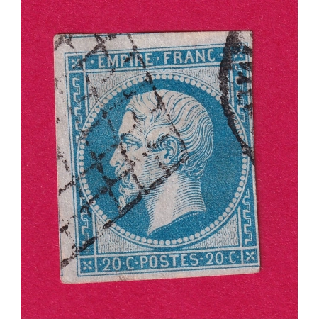N°14 OBLITERATION GRILLE ARMEE  OU BAYONNE TIMBRE BRIEFMARKEN STAMP FRANCE