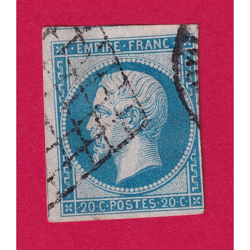 N°14 OBLITERATION GRILLE ARMEE  OU BAYONNE TIMBRE BRIEFMARKEN STAMP FRANCE