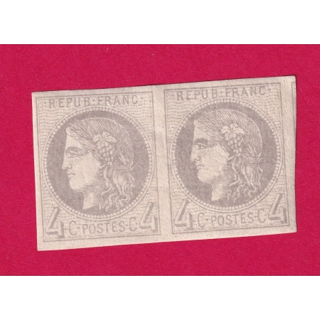 N°41B PAIRE NEUF AVEC GOMME ORIGINE TIMBRE BRIEFMARKEN STAMP FRANCE