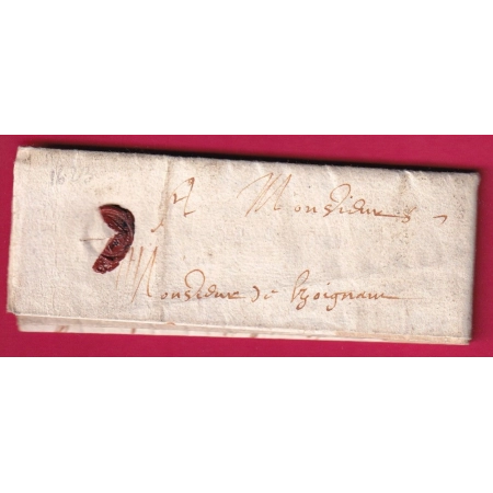 LETTRE DE MOUZON ARDENNES 1623 FERMETURE FER DE LANCE LETTRE COVER