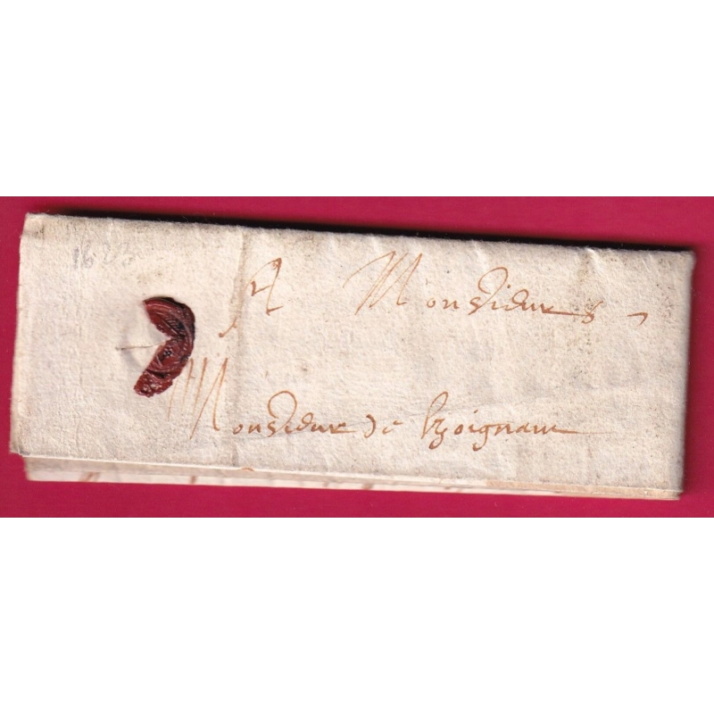 LETTRE DE MOUZON ARDENNES 1623 FERMETURE FER DE LANCE LETTRE COVER