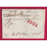 MARQUE P72P VERSAILLES SEINE ET OISE PPPP ROUGE 1810 POUR ST FLOUR CANTAL LETTRE COVER
