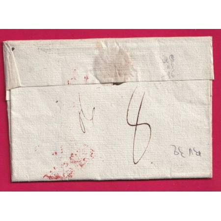MARQUE P72P VERSAILLES SEINE ET OISE PPPP ROUGE 1810 POUR ST FLOUR CANTAL LETTRE COVER