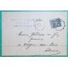 N°90 SAGE CONVOYEUR LIGNE LE TEIL A NIMES POUR VRIGNE AUX BOIS ARDENNES 1884 LETTRE COVER FRANCE