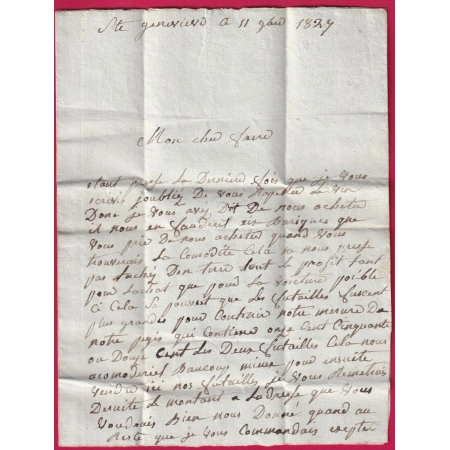 MARQUE P11P ESPALLION AVEYRON TEXTE STE GENEVIEVE 1827 POUR VILLEFRANCHE DE ROUERGUE PHARMACIE LETTRE COVER