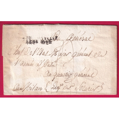 ARMEE ITALIE 13EME DIVISION POUR LE GENERAL ETAT MAJOR DE L'ARMEE ITALIE MILAN PURIFIEE AU VINAIGRE ?? LETTRE COVER