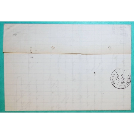 N°90 SAGE CONVOYEUR LIGNE LE TEIL A NIMES POUR VRIGNE AUX BOIS ARDENNES 1884 LETTRE COVER FRANCE