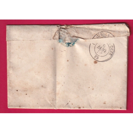 CAD TYPE 15 BAGNOLS SUR CEZE GARD TAXE LOCALE 1 BOITE RURALE J VENEJAN POUR LA ROQUE LETTRE COVER